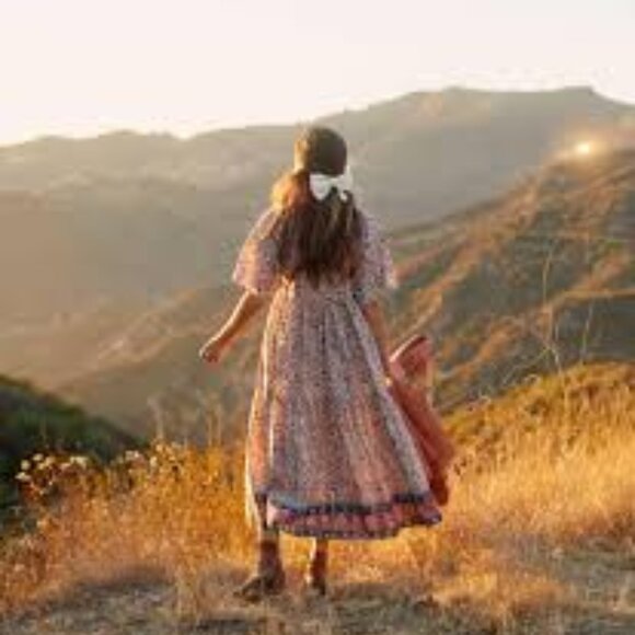 Christy Dawn The Theo Dress in Sand Anemone Vine - Picture 3 of 4